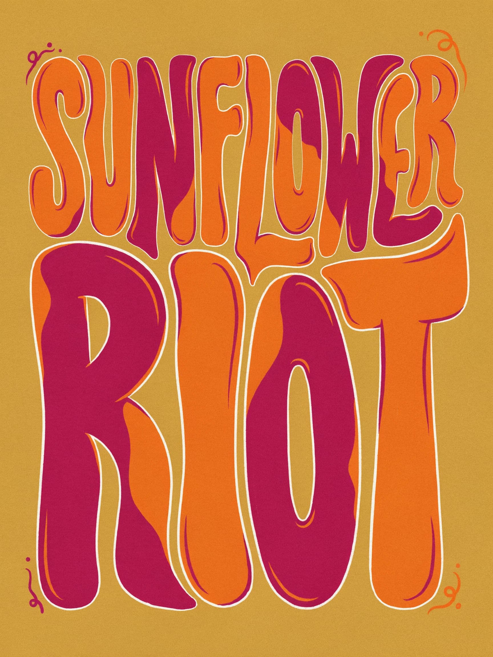 Warped psychedelic lettering filling a poster, generated with Ideogram
