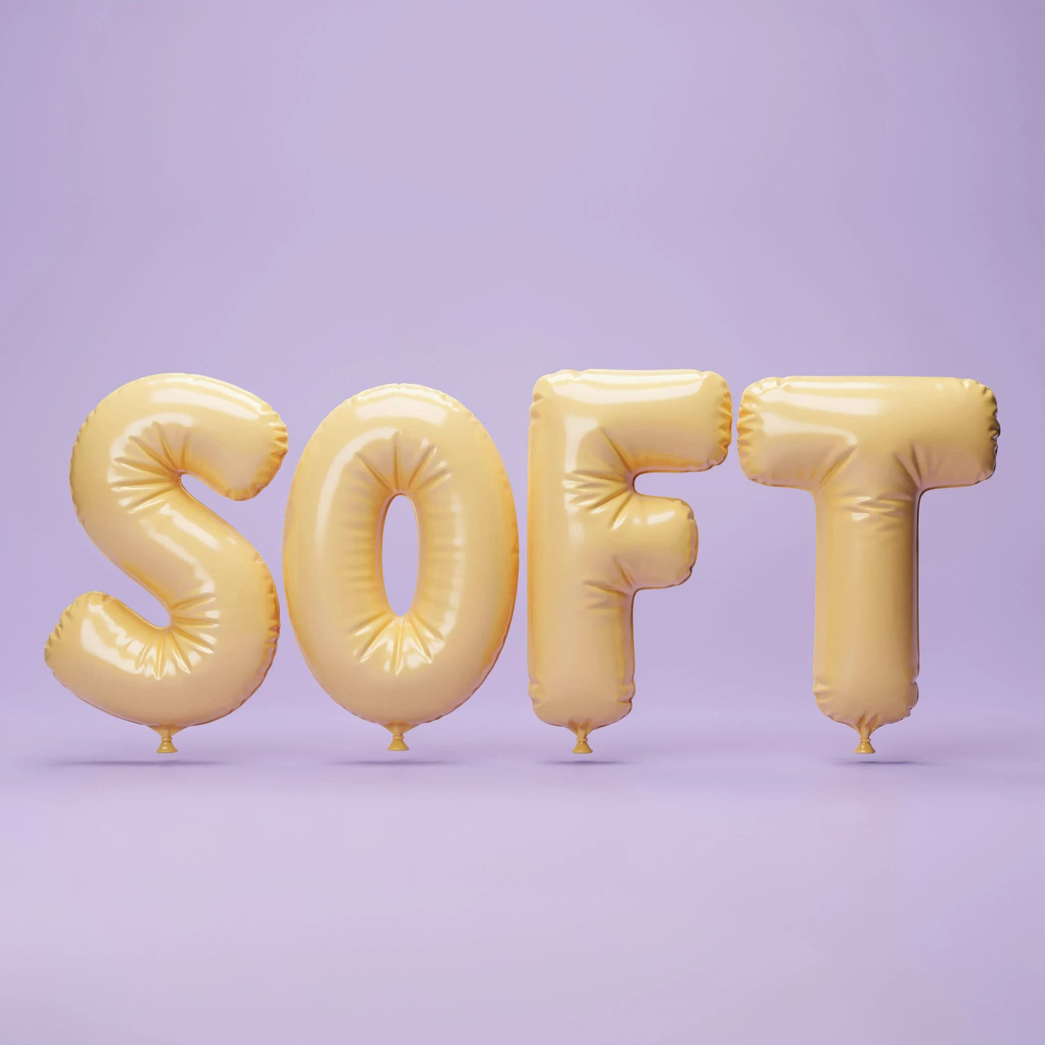 Inflated balloon-style lettering with soft highlights, generated with Ideogram