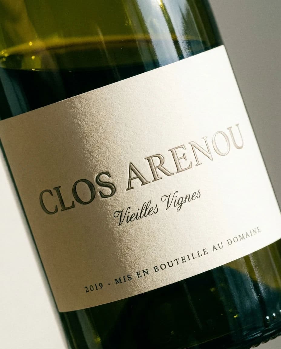 Wine label with three levels of text hierarchy, generated with Nano Banana