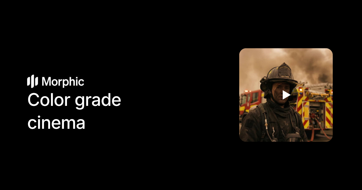 Color grade cinema | Morphic Workflows