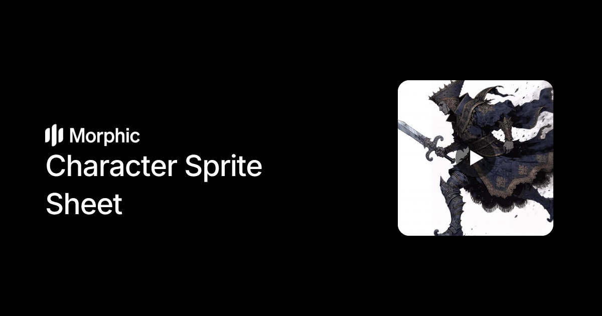 Character sprite sheet | Morphic Workflows