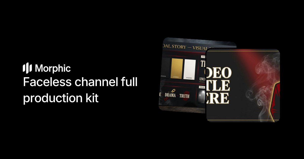 Faceless channel full production kit | Morphic Workflows