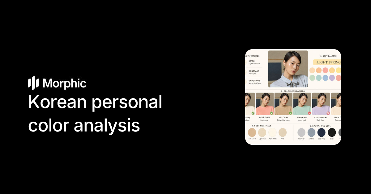 Korean personal color analysis | Morphic Workflows