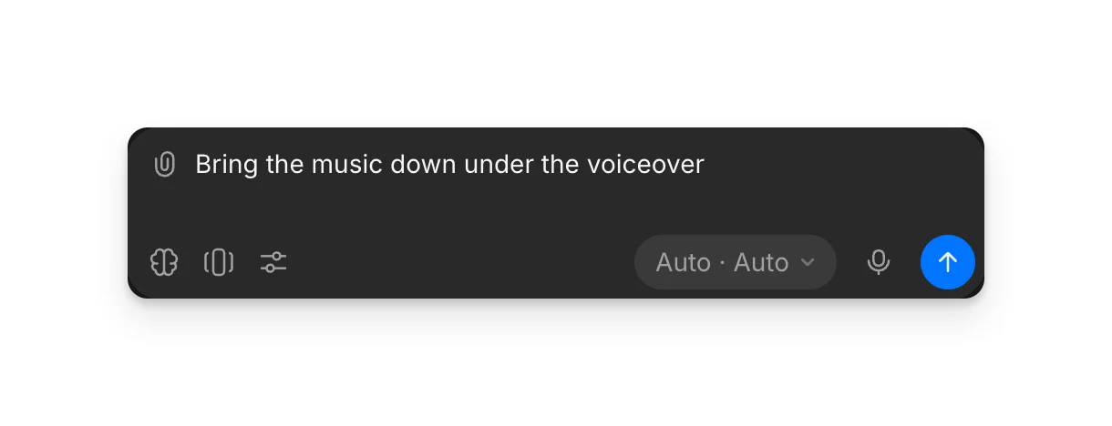 The Copilot prompt box in Compose with an audio request typed in