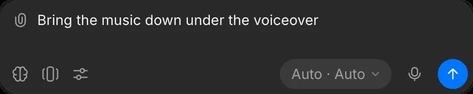 The Copilot prompt box in Compose with an audio request typed in