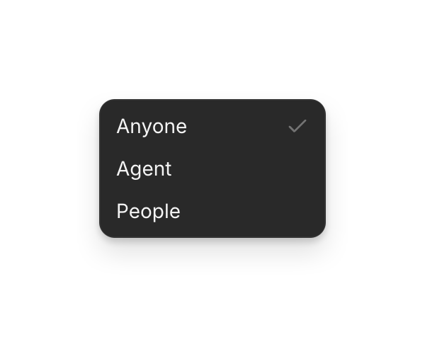 The Edited by filter with Anyone, Agent and People