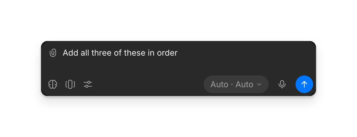 The Copilot prompt box in Compose with a request to add clips typed in