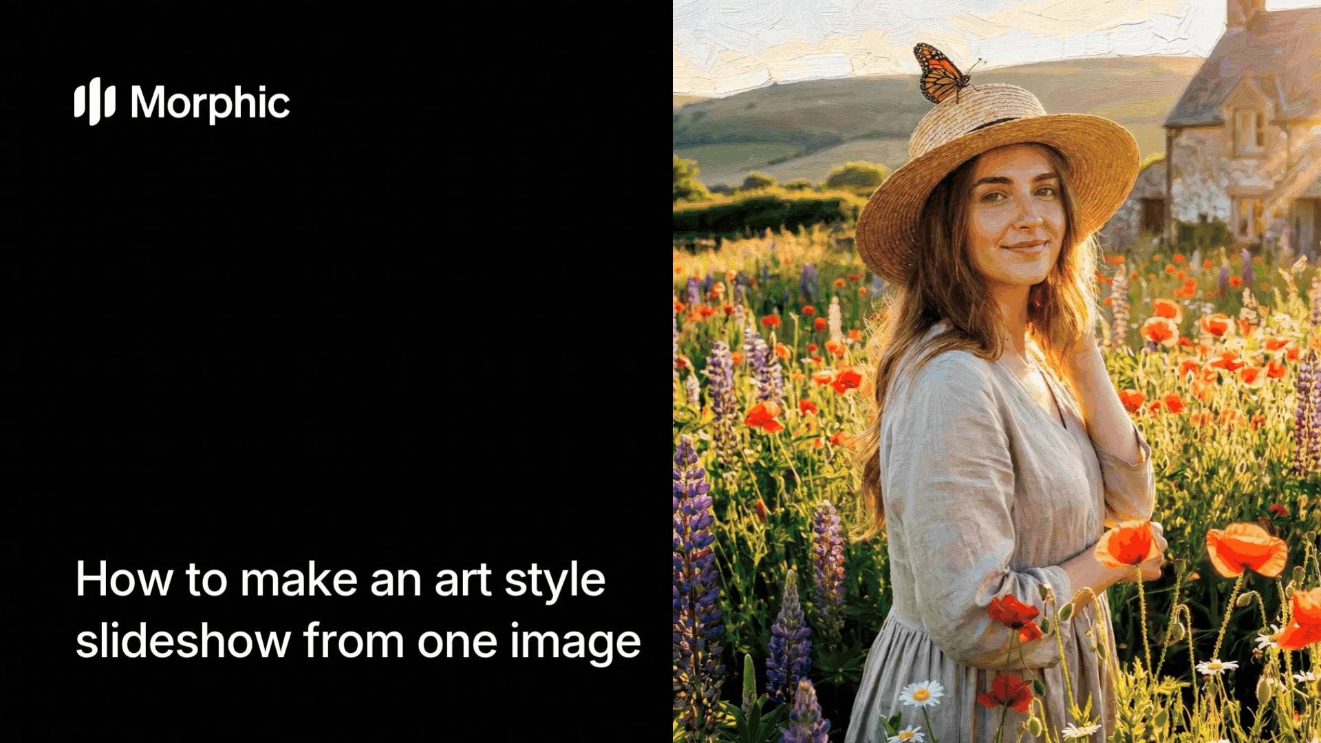 Morphic AI 워크플로우를 사용하여 하나의 이미지로 아트 스타일 슬라이드쇼 만드는 방법