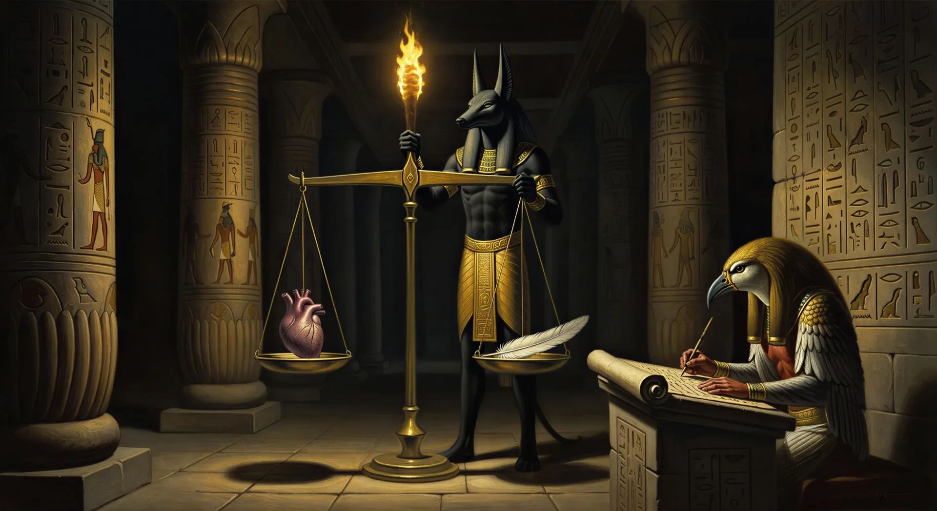 Weighing of the heart in the Hall of Ma’at