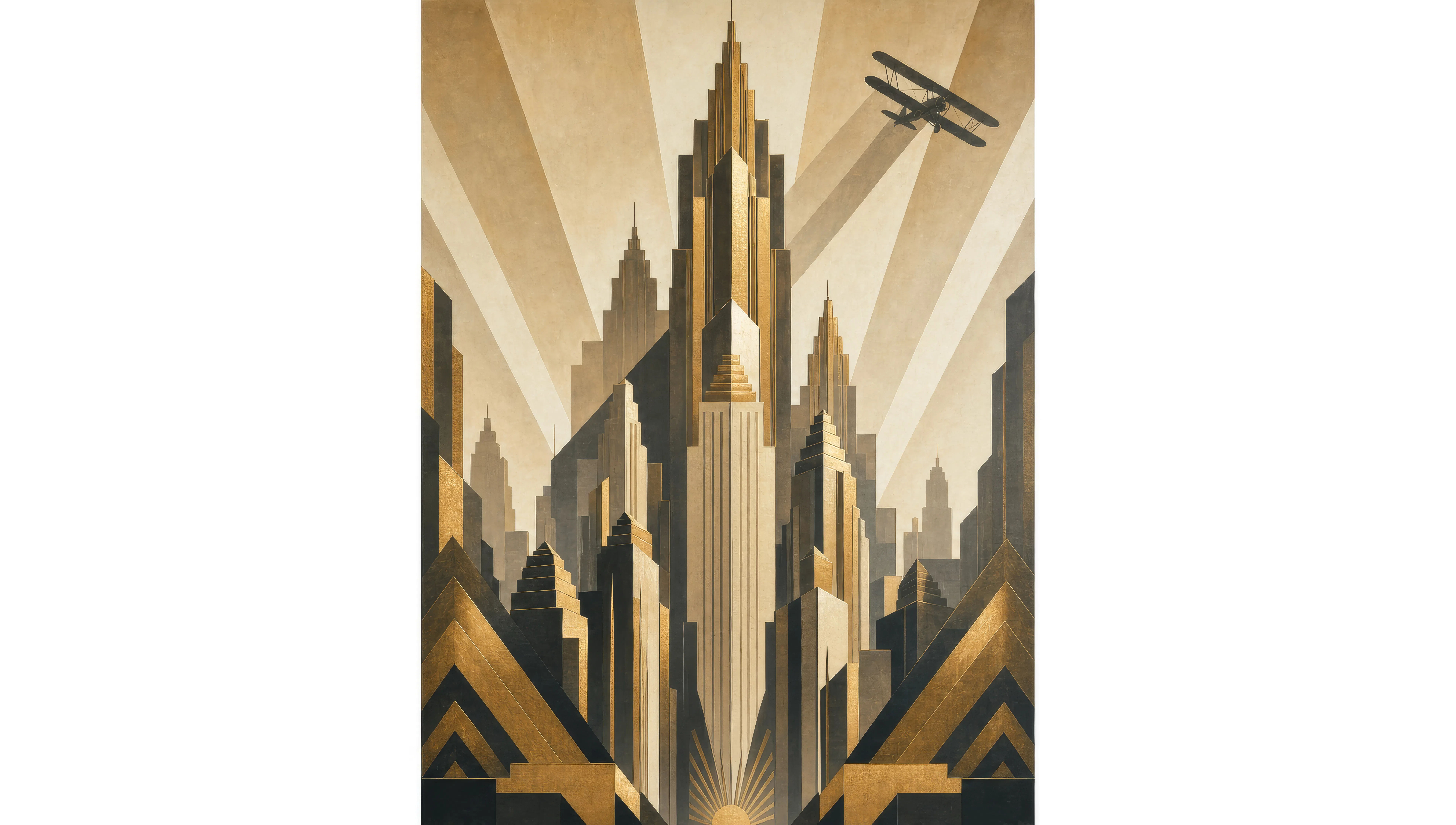 City travel poster — stepped pyramids