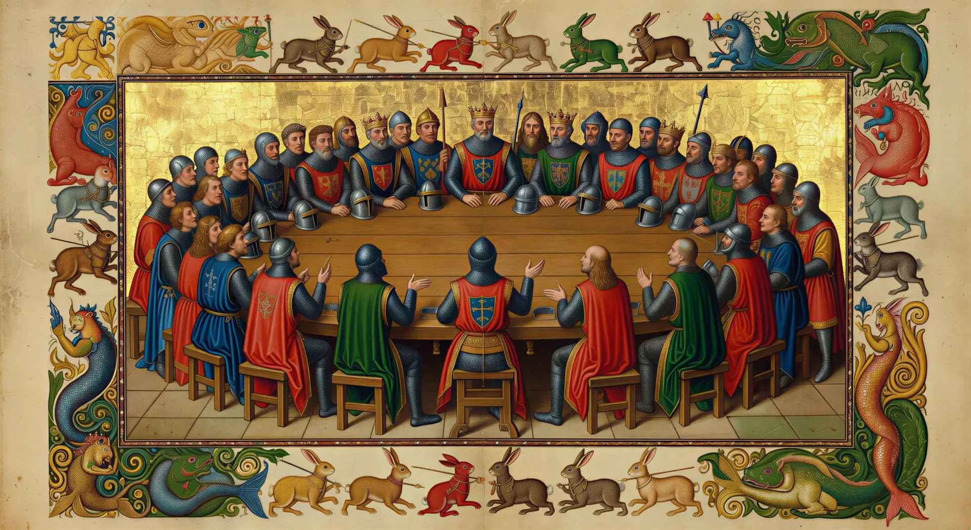 Round Table miniature with marginalia