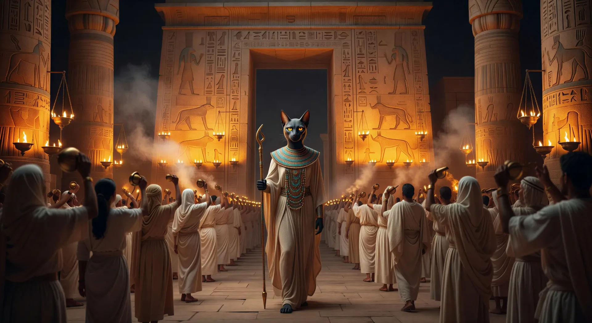 Bastet at the gate of Bubastis