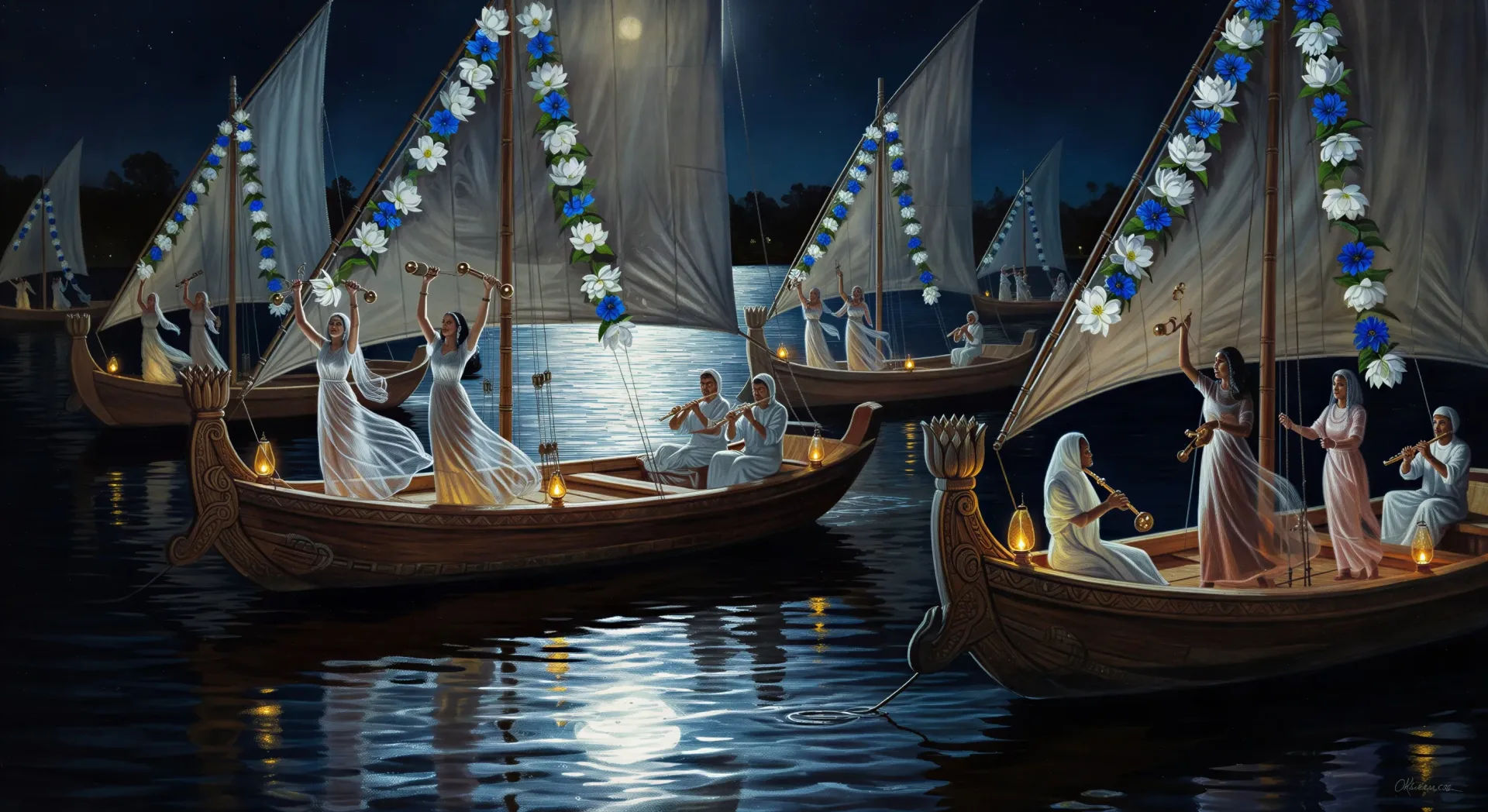 River procession to Bubastis