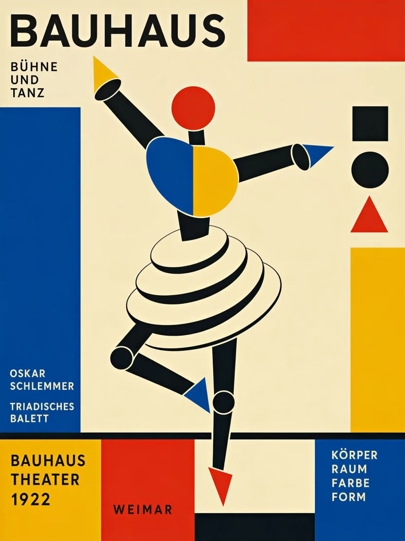 Bauhaus AI Art: Primary Colour Geometry Generator | Morphic