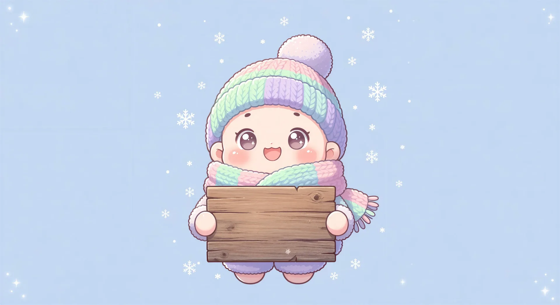 Chibi seasonal greeting card