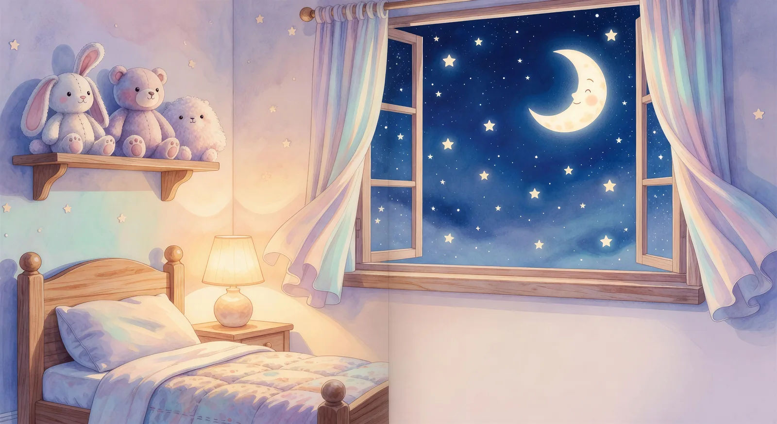 Bedtime sky page spread