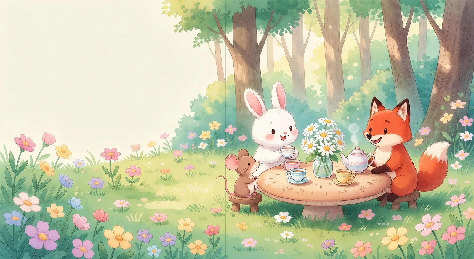 Forest tea-party spread