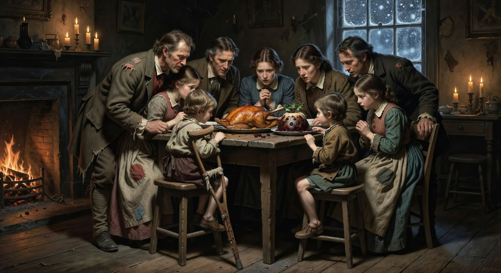 The Cratchit Christmas dinner