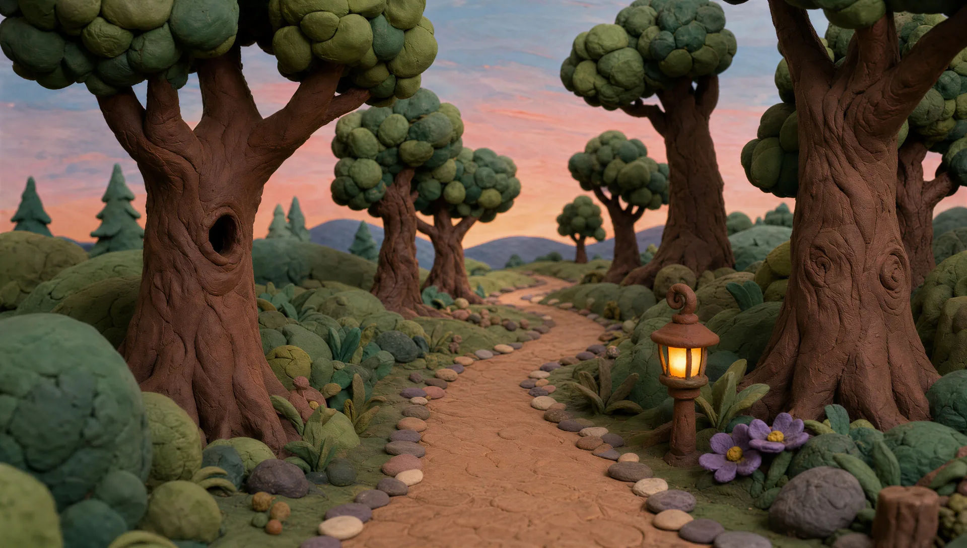 Un bosque de plastilina