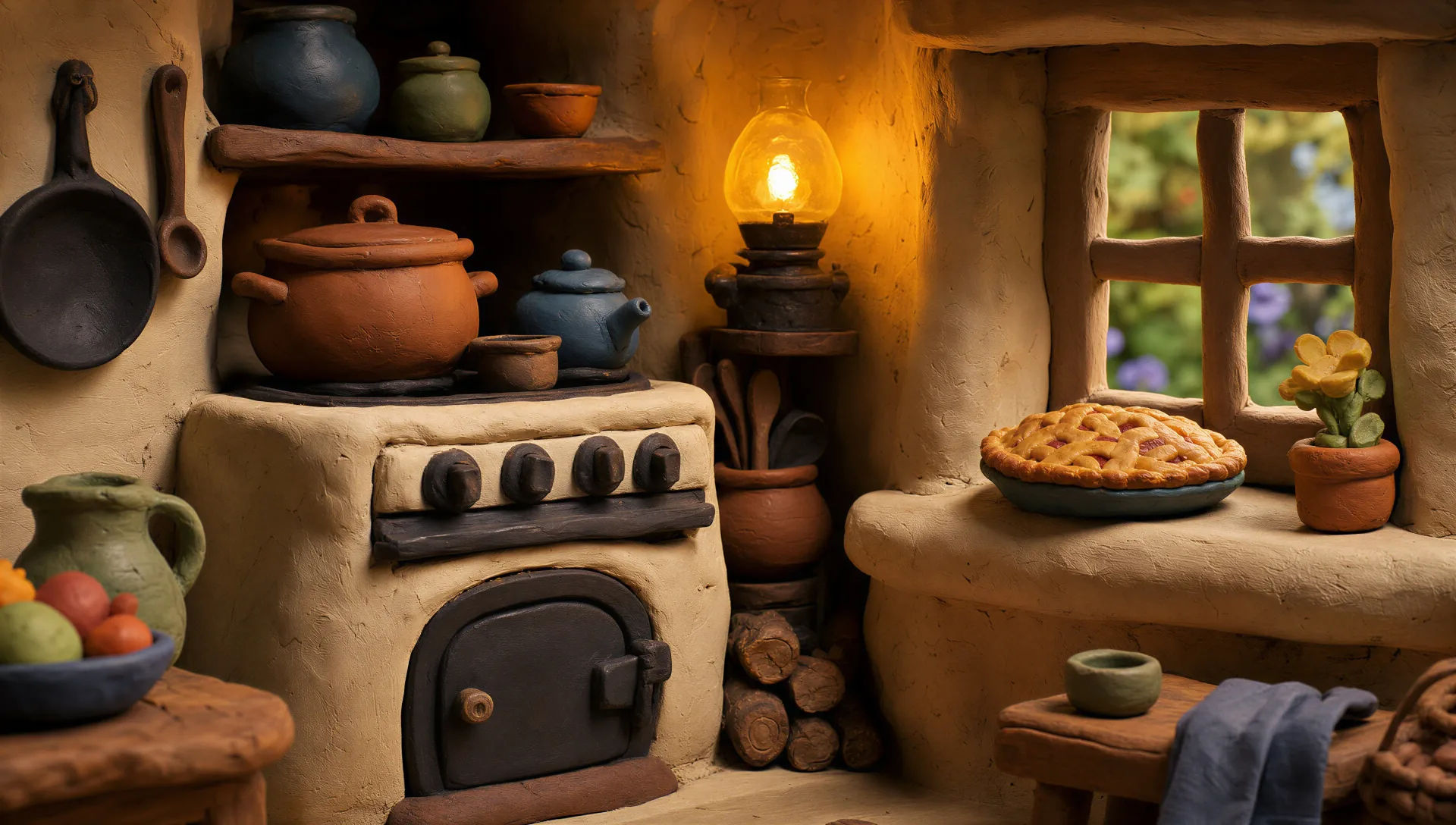 Uma cozinha de argila