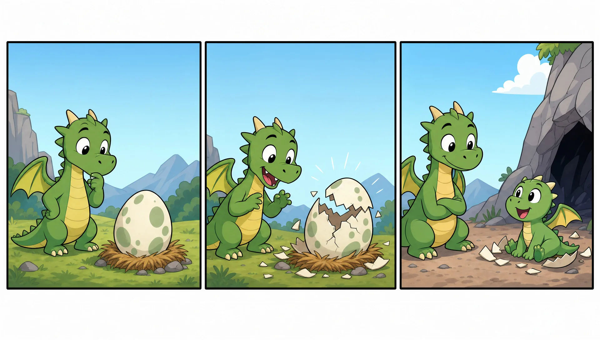3-panel setup and punchline