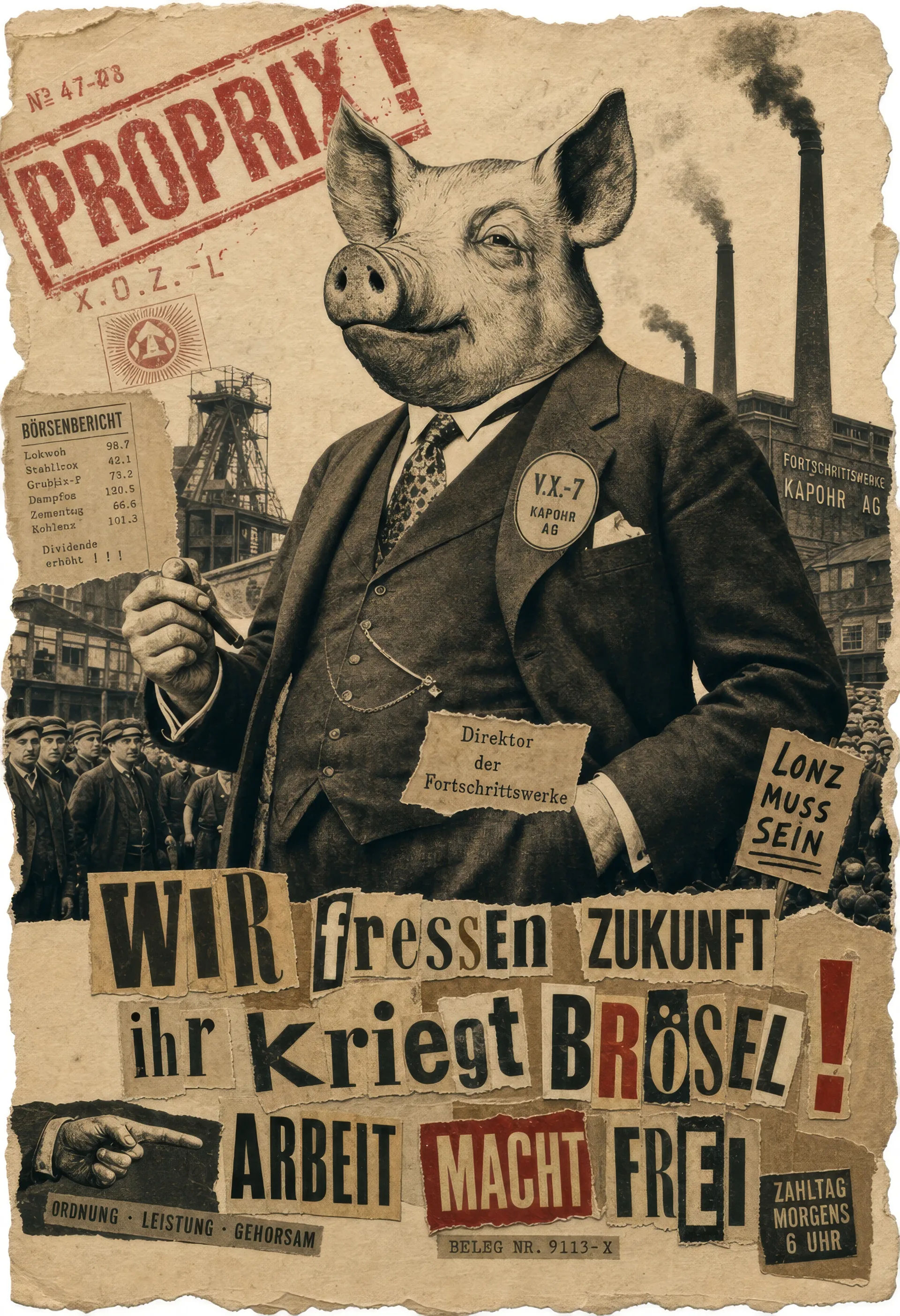 Political photomontage poster