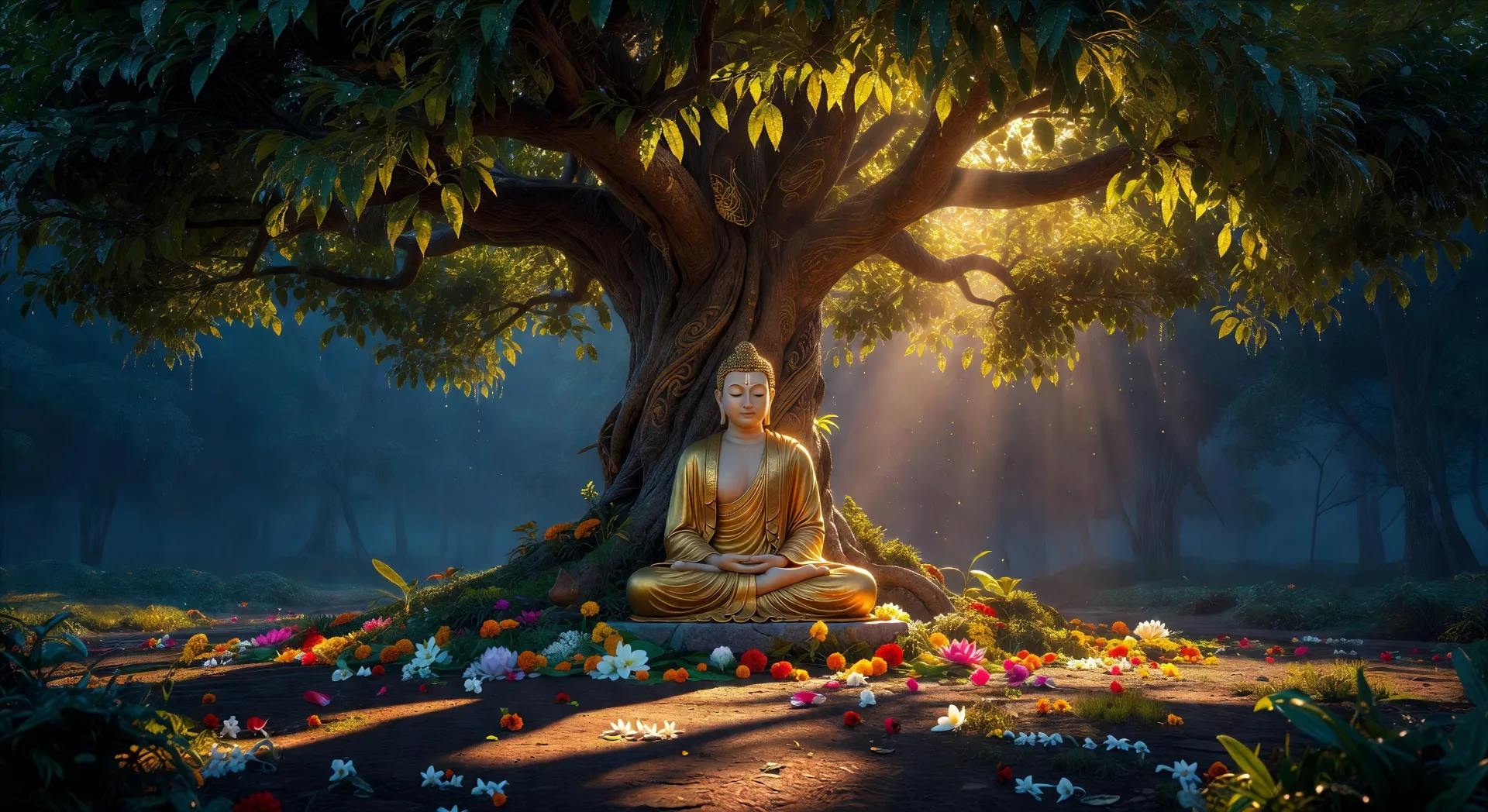 Buddha under the Bodhi tree