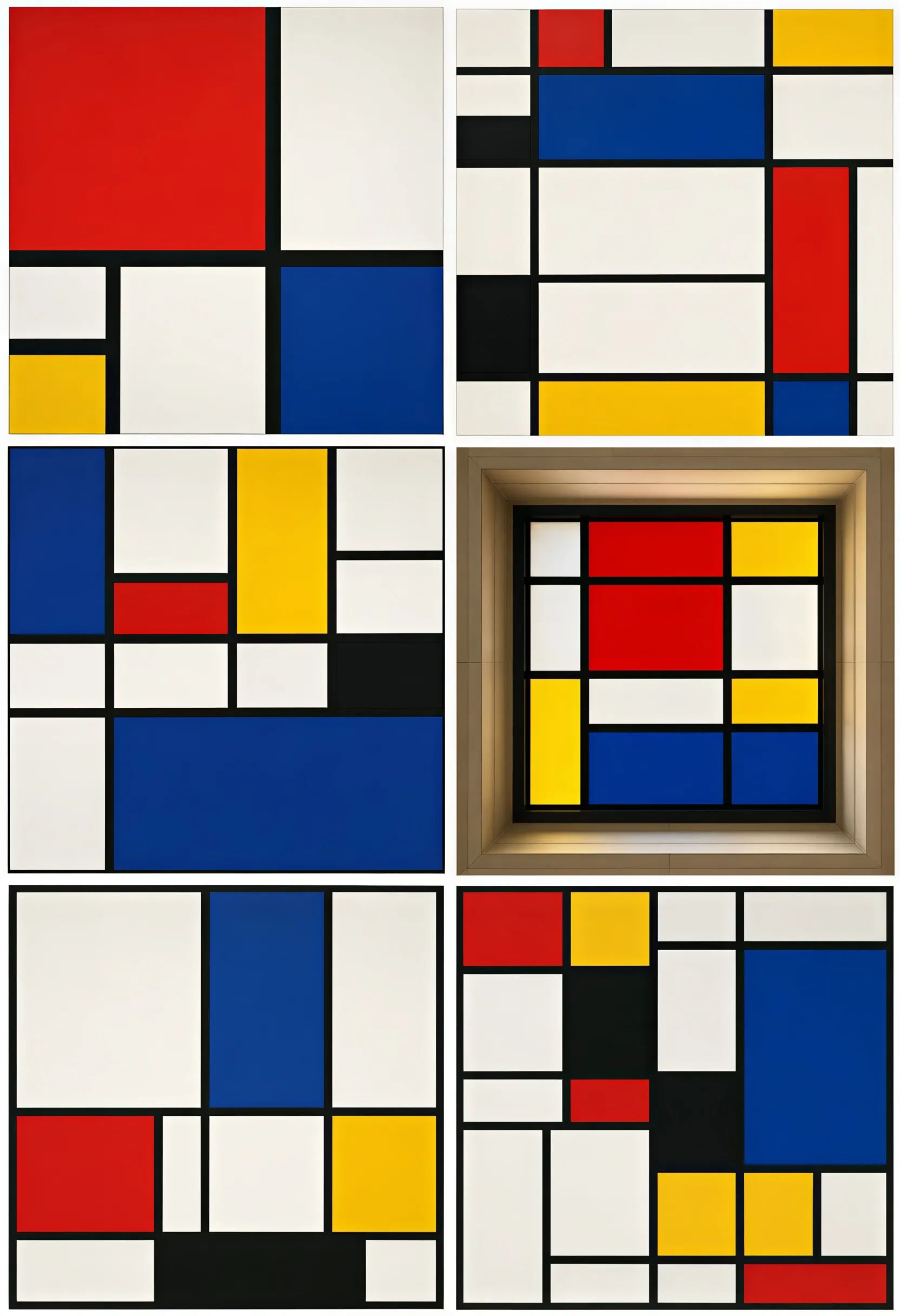 Stained-glass De Stijl window