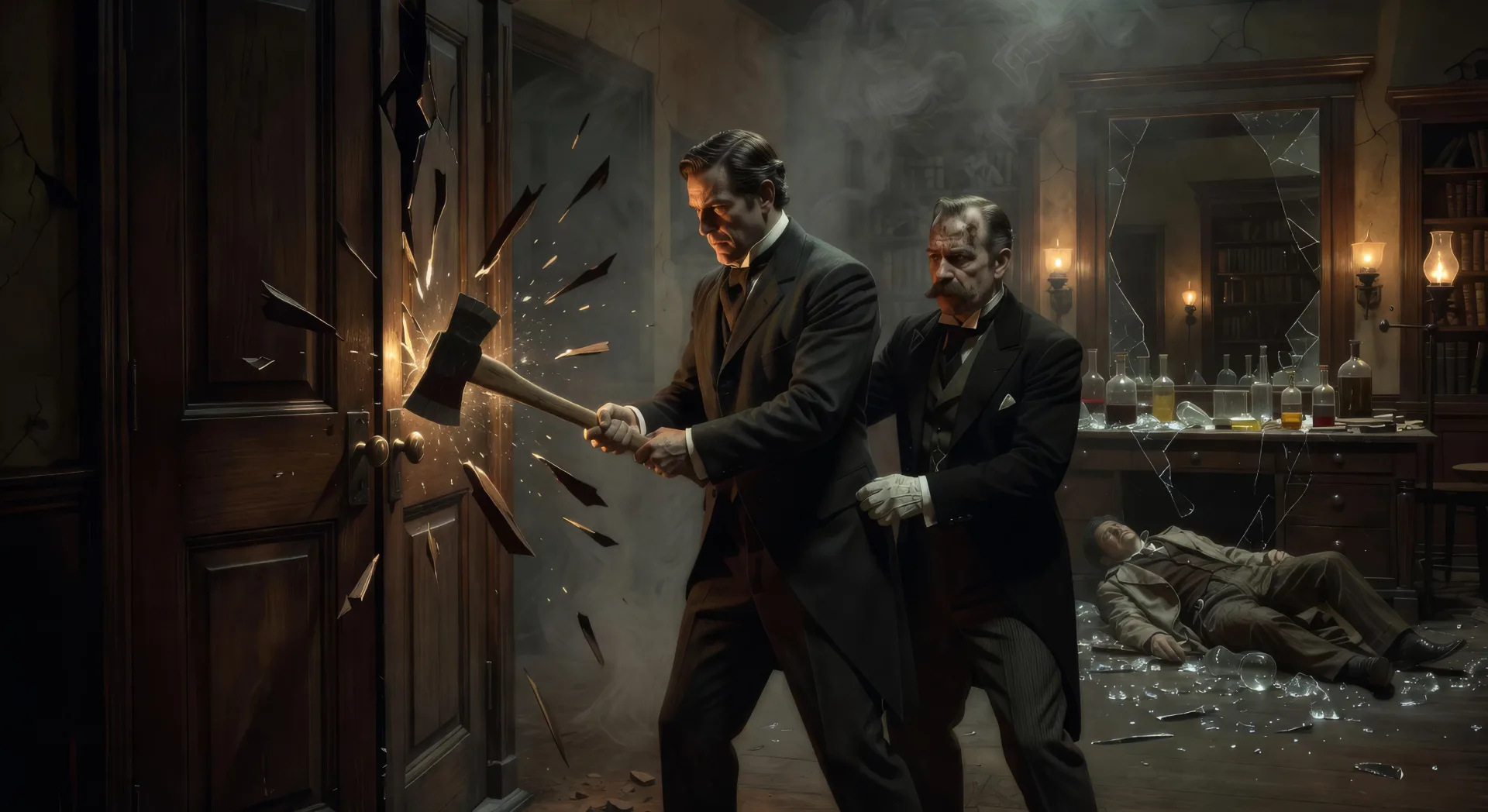 Utterson and Poole break down the door