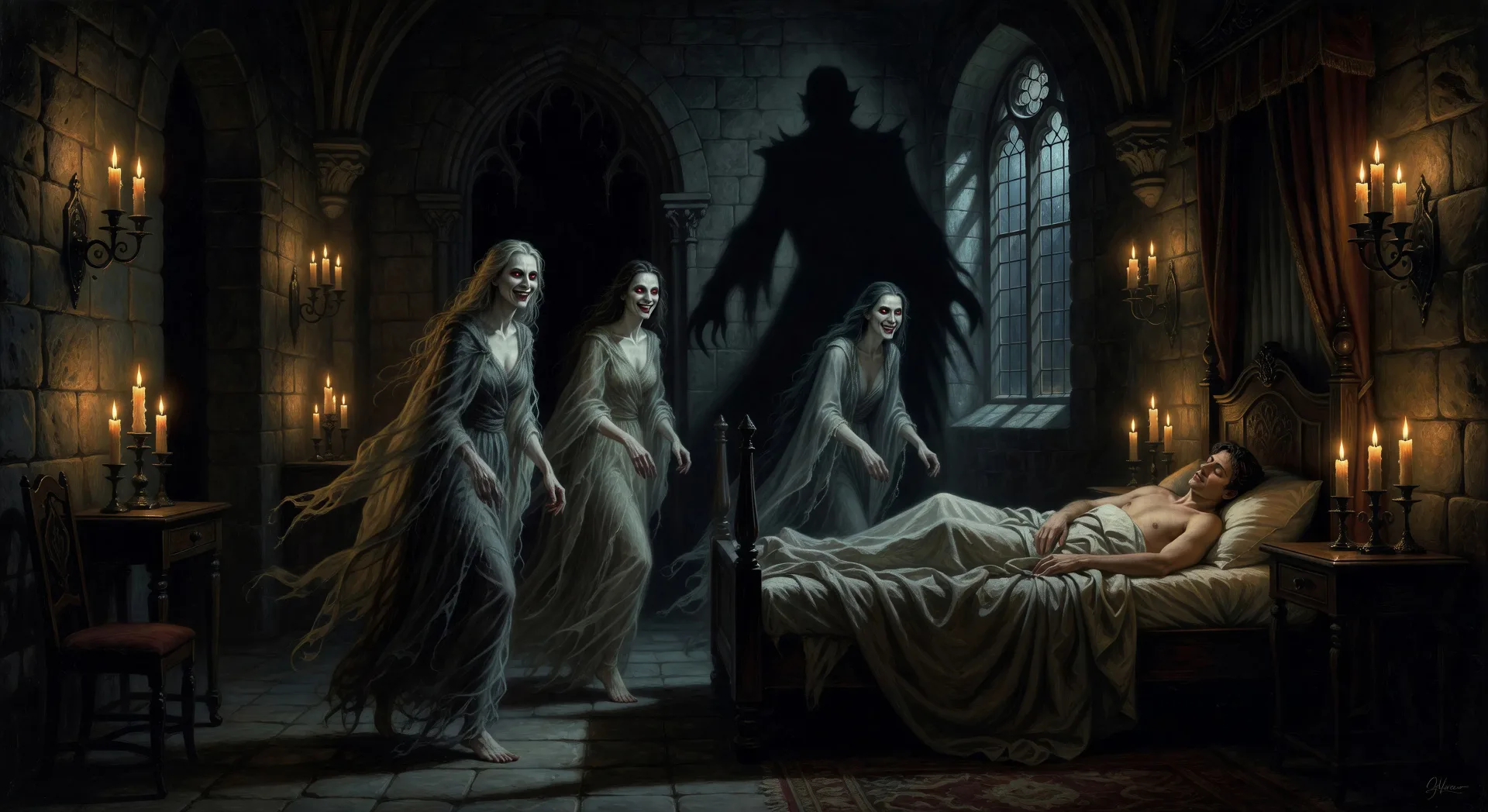 The three brides at the foot of the bed