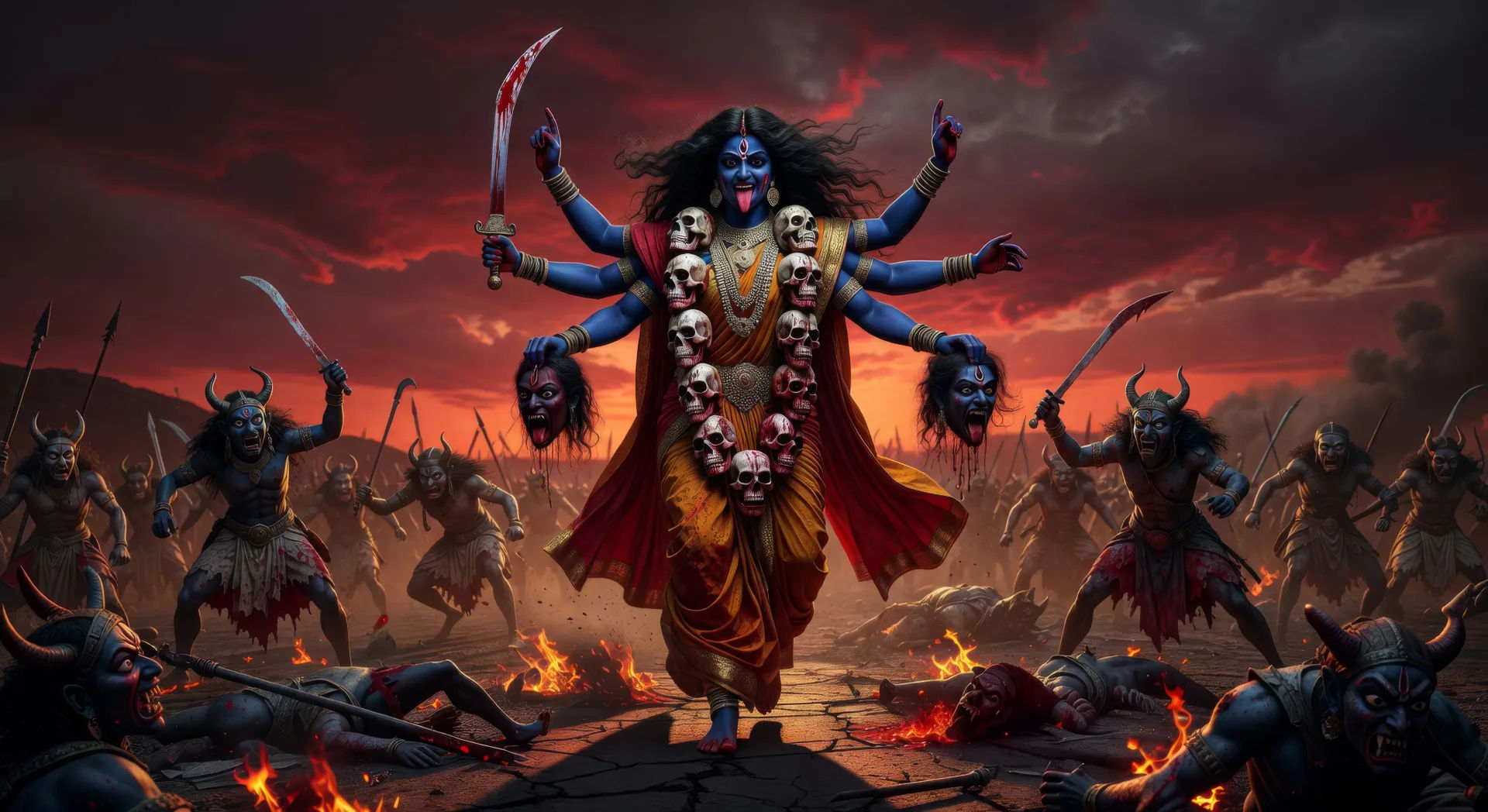 Kali aparece en el campo de batalla