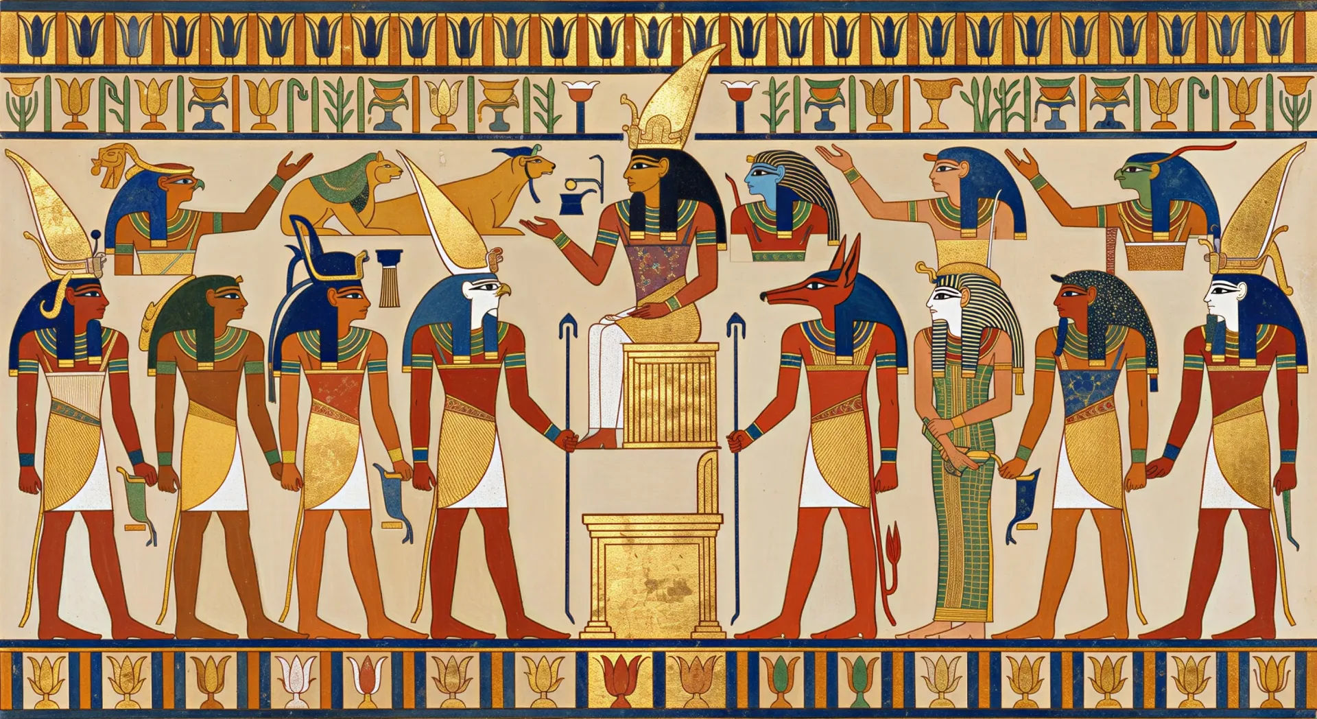 Horus and Set contending before the gods
