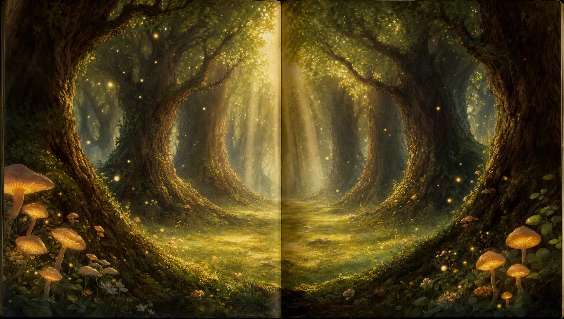 An enchanted forest clearing