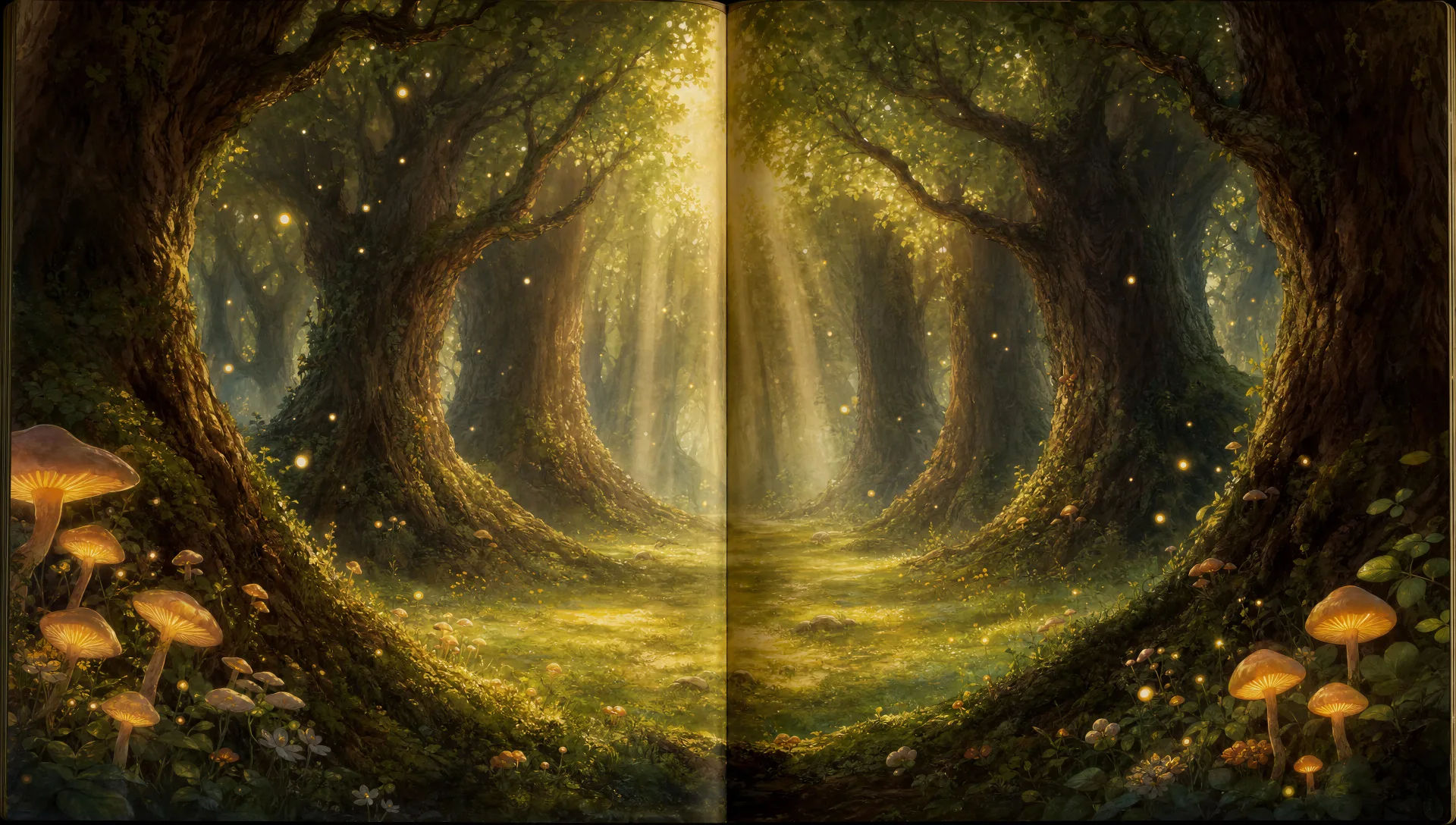 An enchanted forest clearing