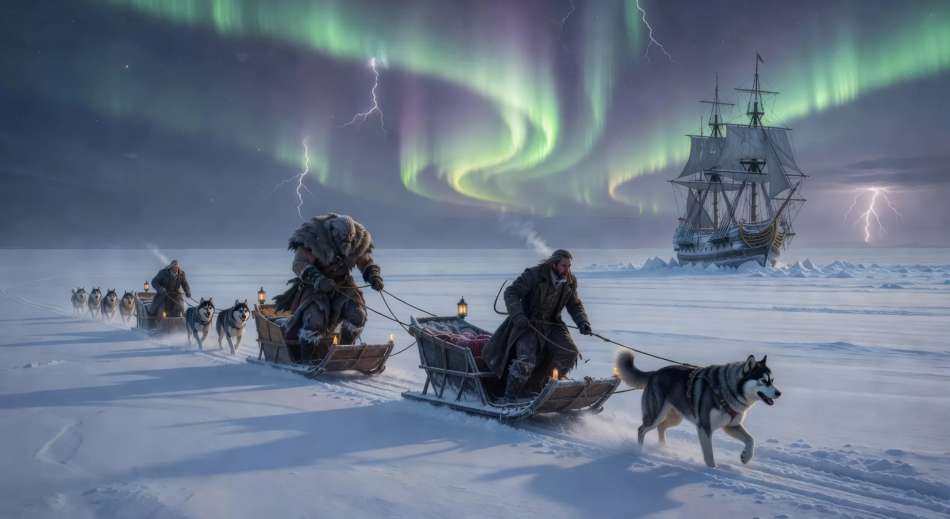 The Arctic sled chase