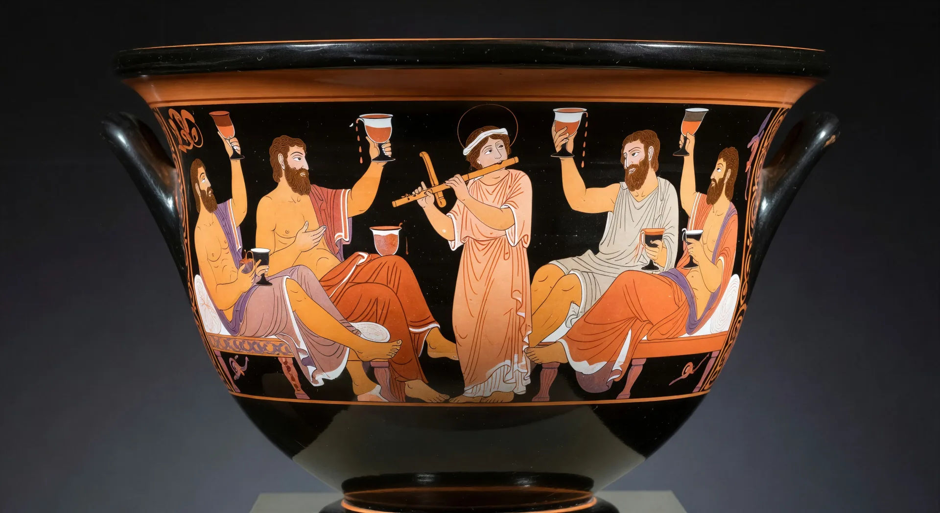 Red-figure krater symposium