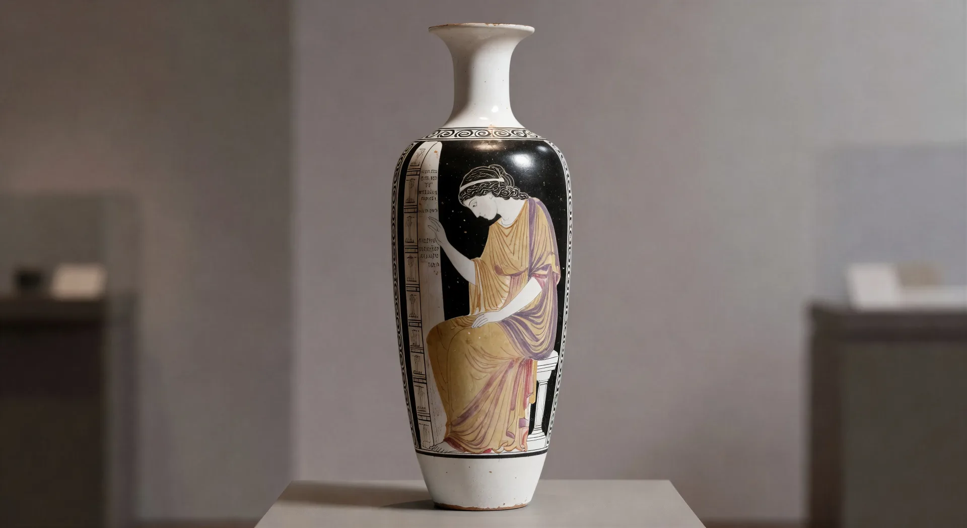 White-ground lekythos funeral