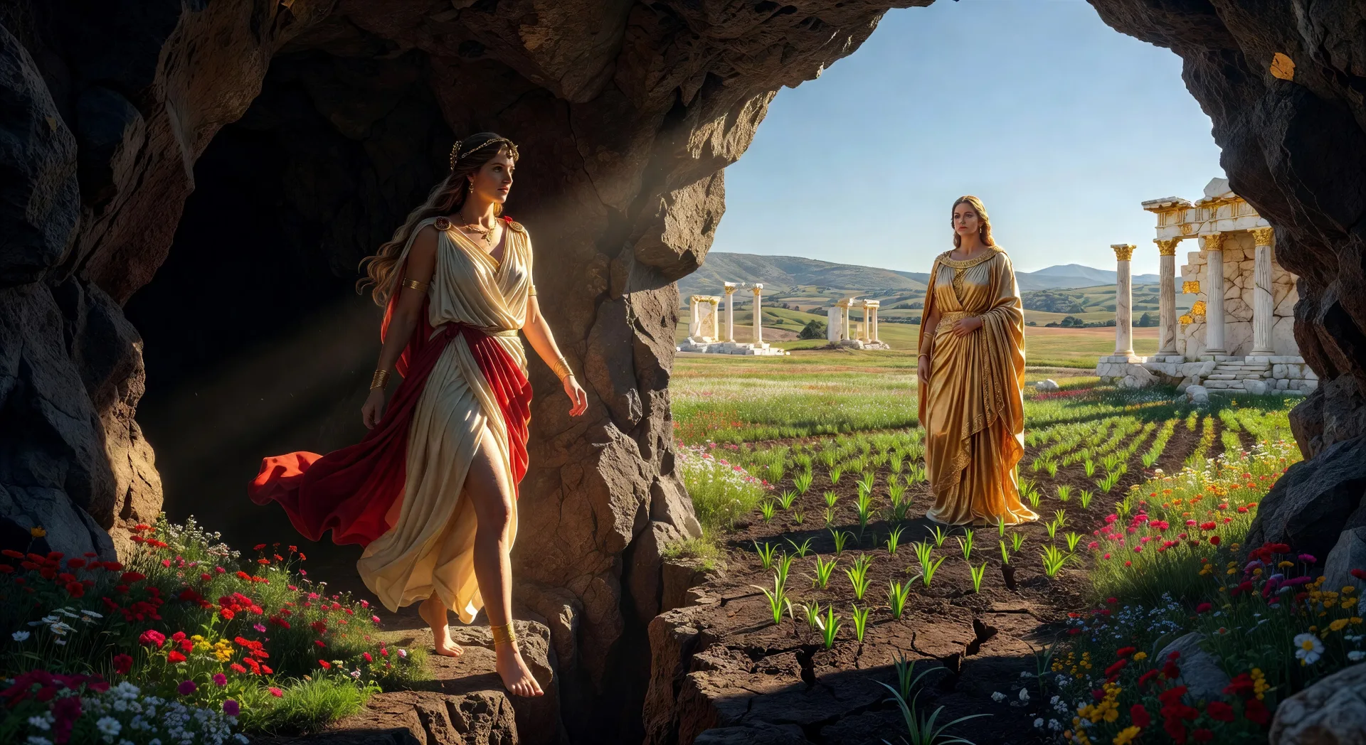 Persephone returns to spring