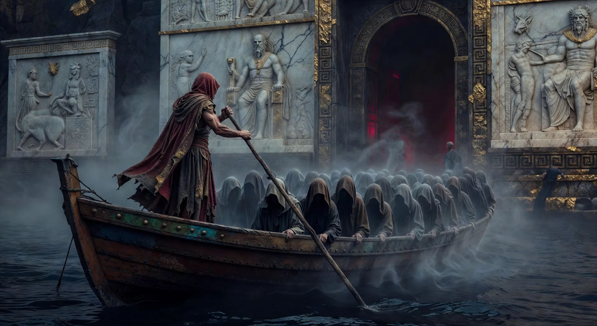 Charon ferries souls across the Styx