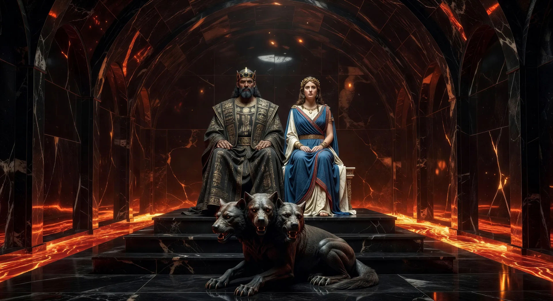 Hades auf dem Obsidianthron