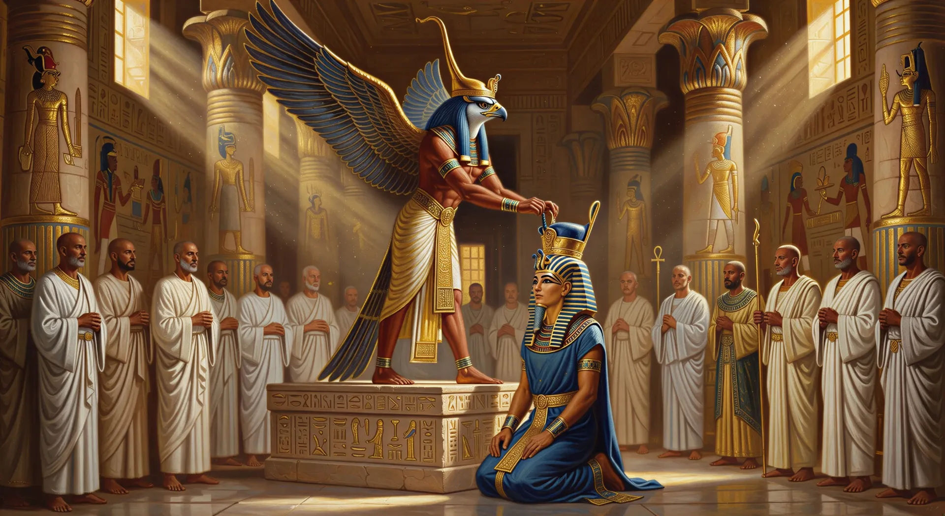 Coronation of a pharaoh under Horus