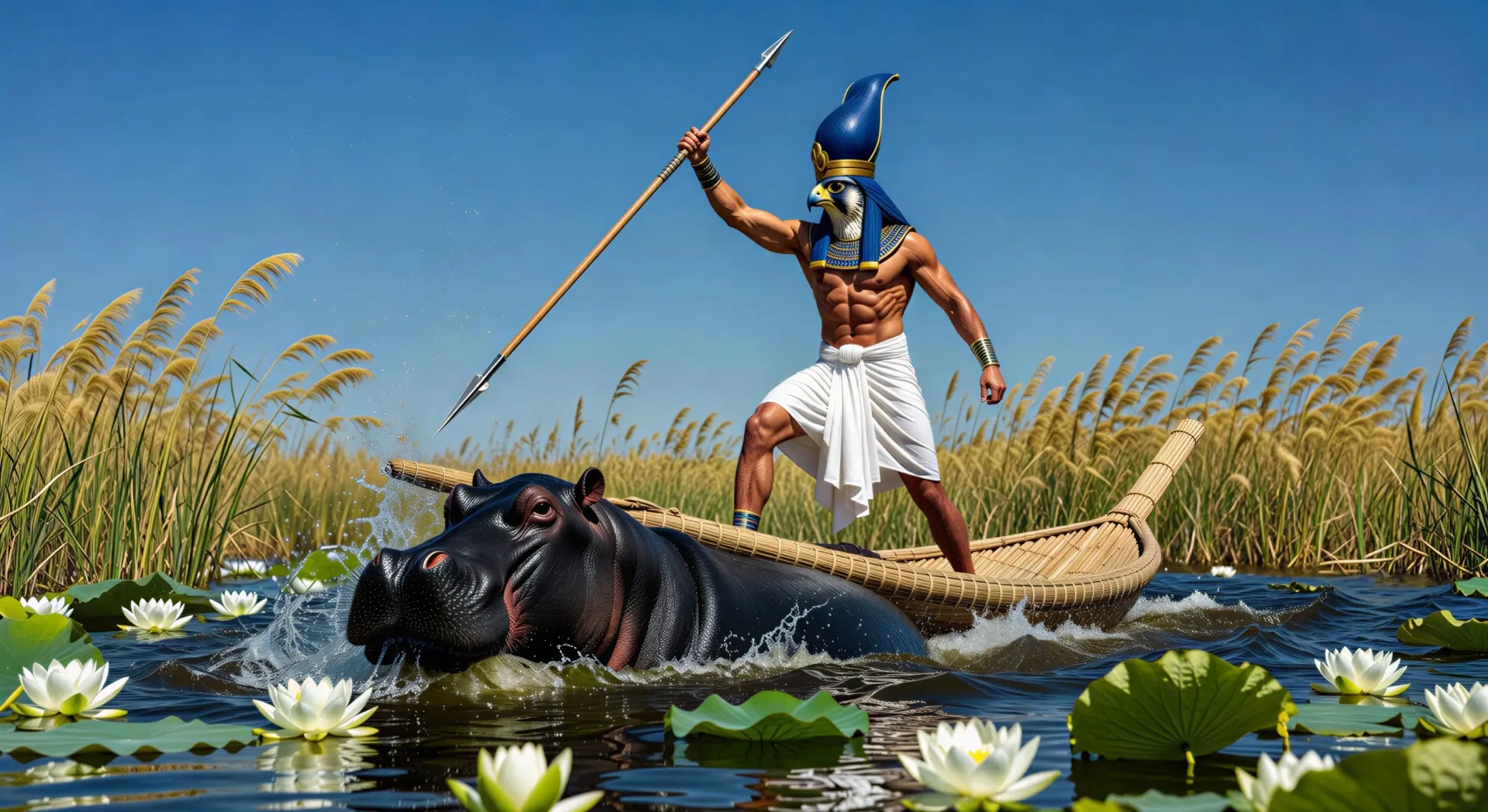 Horus harpoons Set the hippopotamus