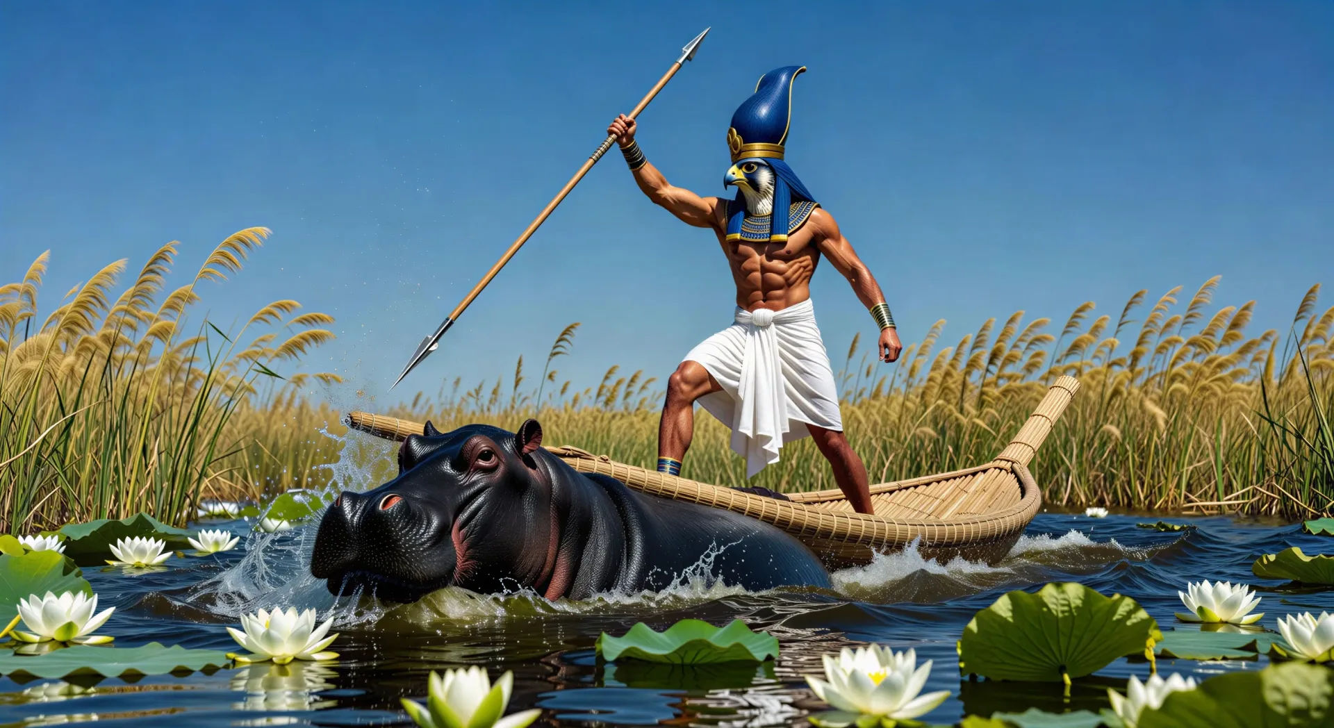 Horus harpoons Set the hippopotamus