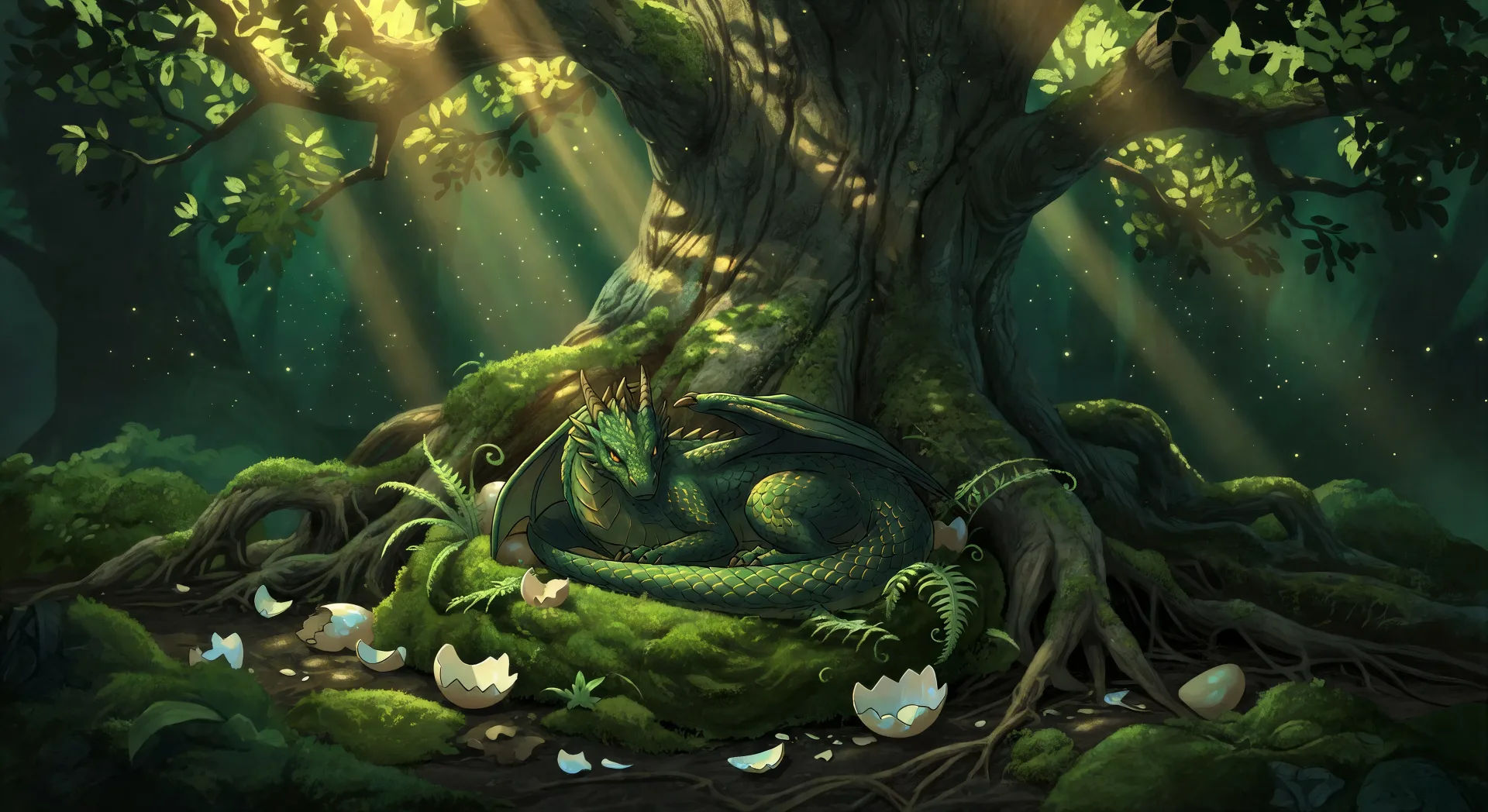 Waldwald-Drachennest-Stillleben