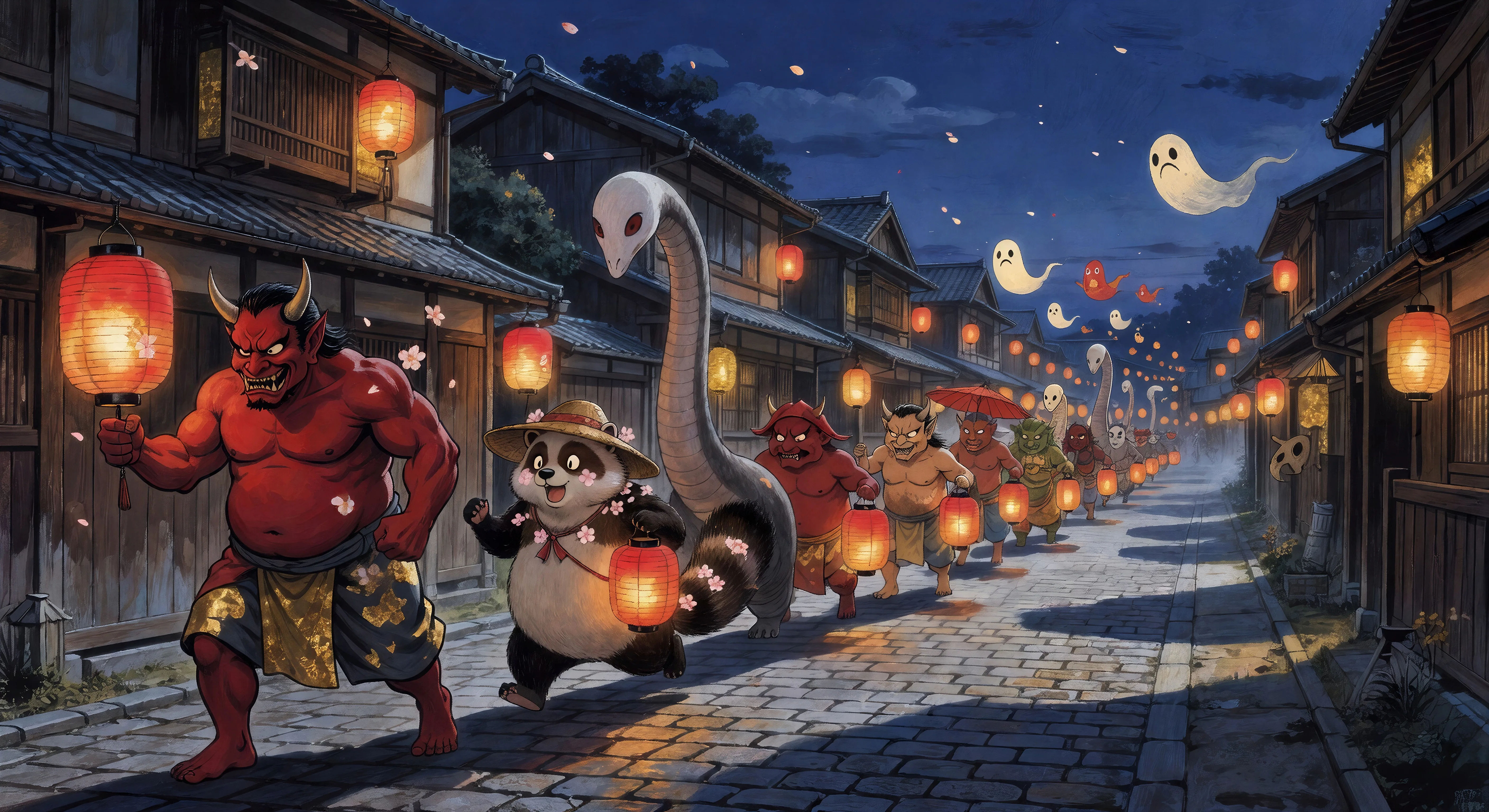 Hyakki yagyo at midnight
