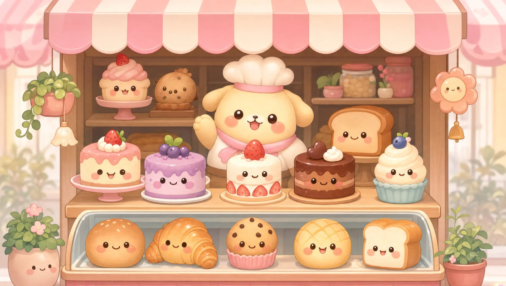 Kawaii bakery counter