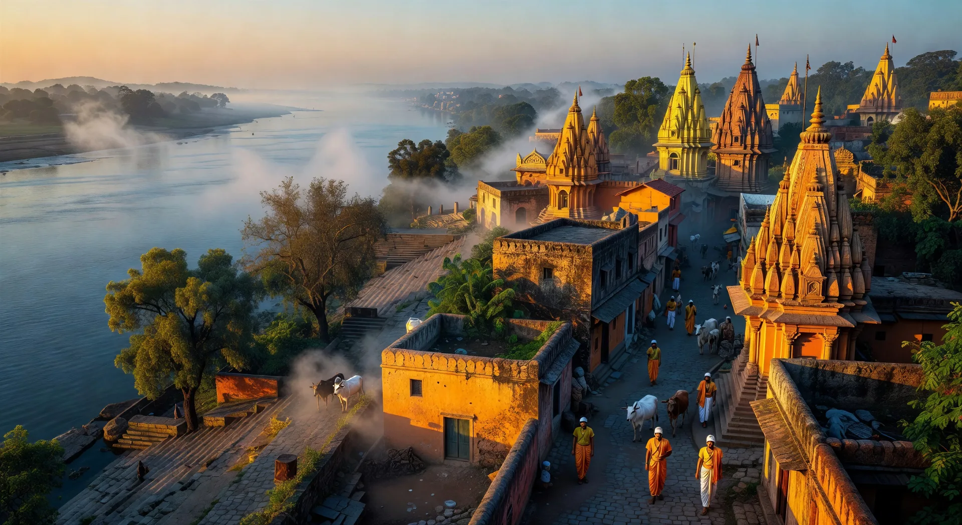 Vrindavan at dawn