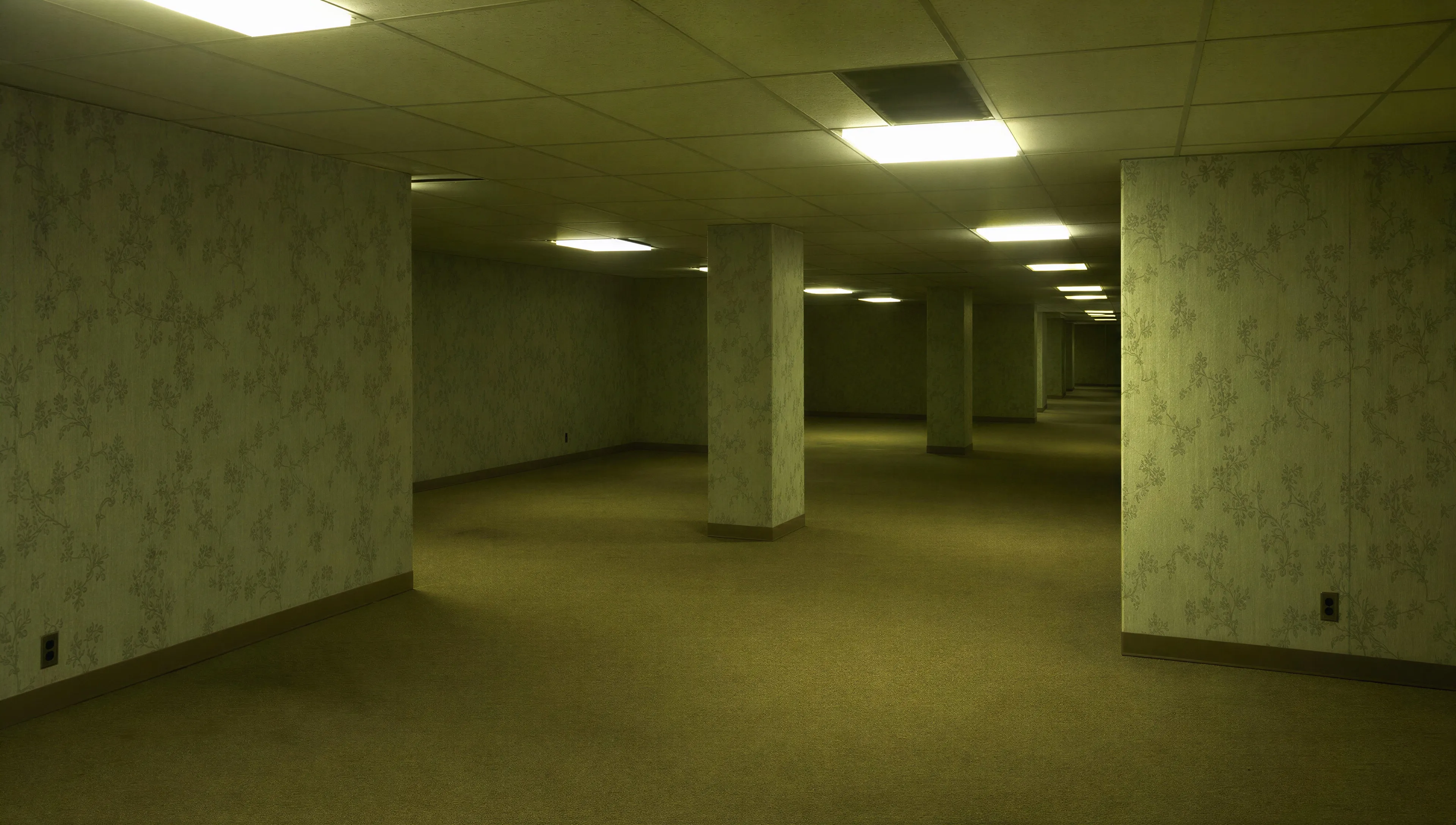The Backrooms — yellow wallpaper