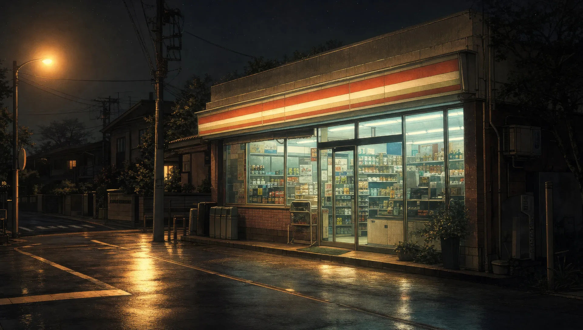 Convenience-Store um Mitternacht