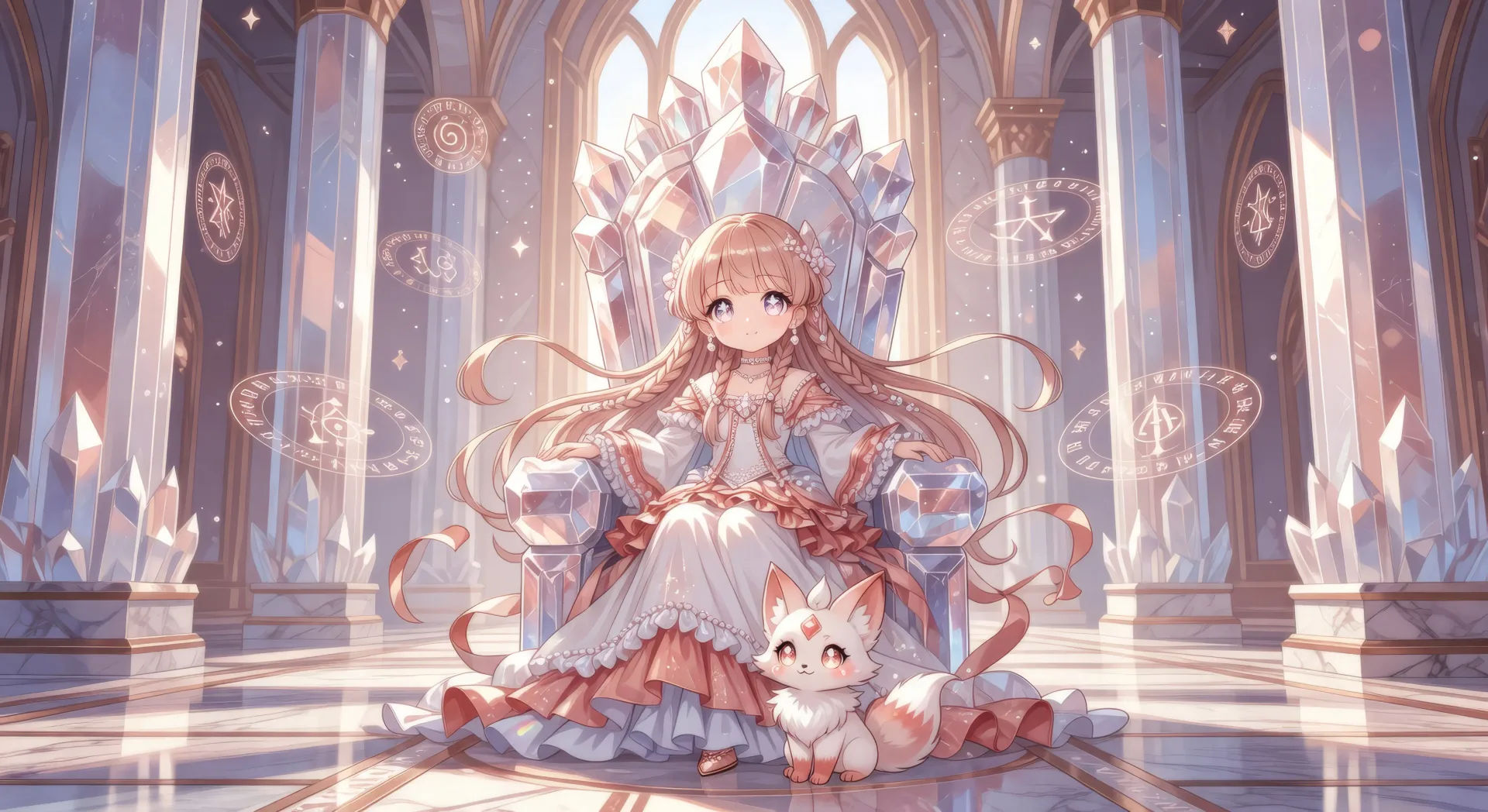 Crystal palace throne illustration